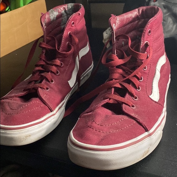 Maroon Vans sk8 hi - Picture 2 of 3